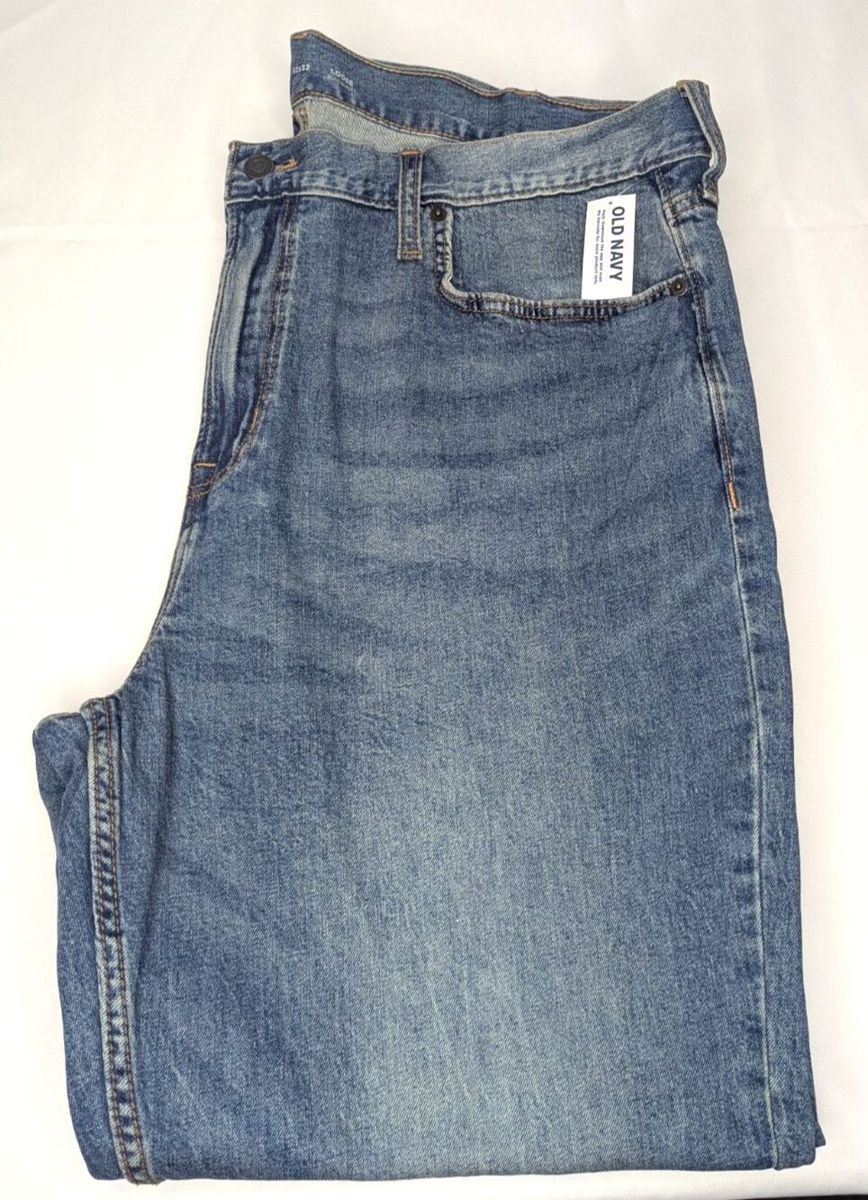 Old Navy Men's Loose Fit Jeans 42x32 Built In Flex Blue Denim Medium Wash - NWT